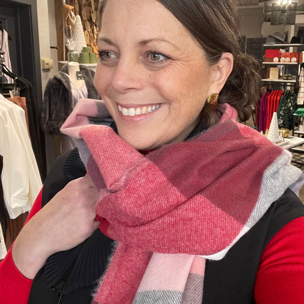 Plaid Cashmere Scarf