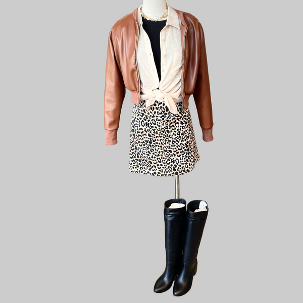 Owena Leopard Print Skirt