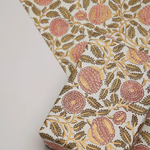 In- Store Pick Up Only: Block Printed Wrapping Paper Sheets