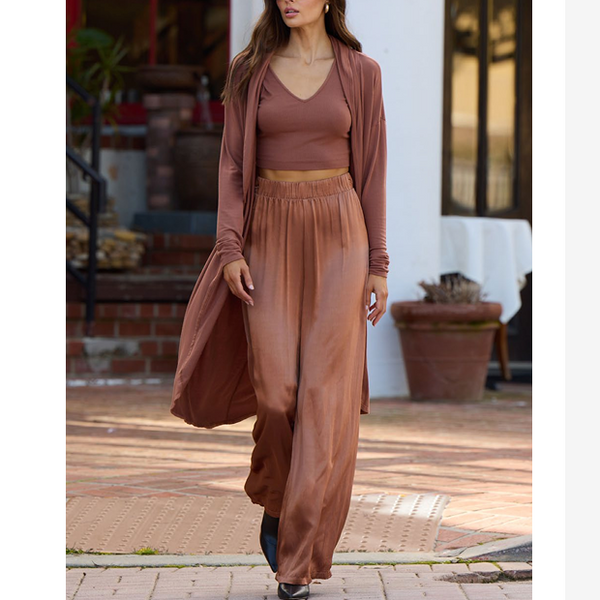 Call Chill Sliky Wide Leg Long Pant