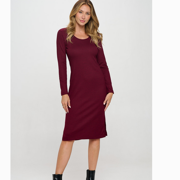 Round Neck Midi Dress