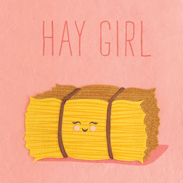 Hay Girl Greeting Card