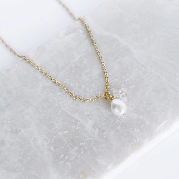 Maggie Pearl and Diamond Necklace