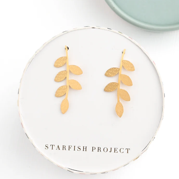 Flourish Vine Leaf Earrings