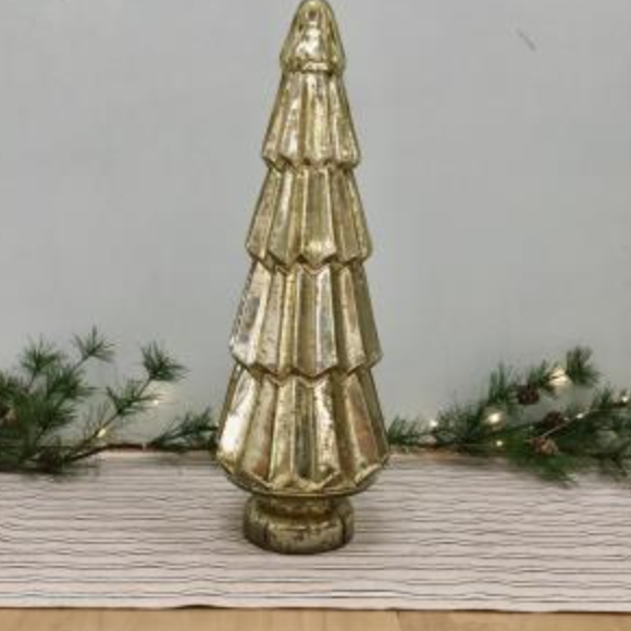 In-Store Pick Up, Gold Foil Glass Tree